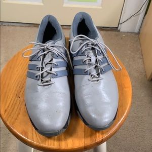 Adidas golf cleats gray leather size 9 ladies